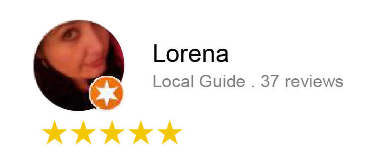 Customer's Google review Lorena